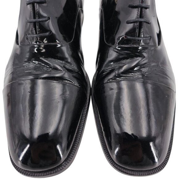 Bally Italy Black Patent Leather Formal Dress Shoes Men size 10 Cap-toe Oxfords main image 9